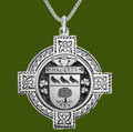 Hagerty Irish Coat Of Arms Celtic Cross Pewter Family Crest Pendant