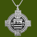 Grogan Irish Coat Of Arms Celtic Cross Pewter Family Crest Pendant
