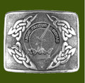Lumsden Clan Badge Interlace Mens Stylish Pewter Kilt Belt Buckle