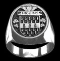Higgins Irish Coat Of Arms Family Crest Mens Sterling Silver Ring