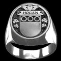 Hogan Irish Coat Of Arms Family Crest Mens Sterling Silver Ring