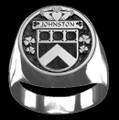 Johnston Irish Coat Of Arms Family Crest Mens Sterling Silver Ring