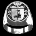 Fahy Irish Coat Of Arms Family Crest Mens Sterling Silver Ring