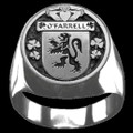 OFarrell Irish Coat Of Arms Family Crest Mens Sterling Silver Ring