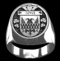 Joyce Irish Coat Of Arms Family Crest Mens Sterling Silver Ring