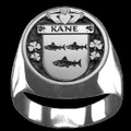 Kane Irish Coat Of Arms Family Crest Mens Sterling Silver Ring