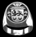 Kavanagh Irish Coat Of Arms Family Crest Mens Sterling Silver Ring