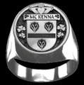 McKenna Irish Coat Of Arms Family Crest Mens Sterling Silver Ring