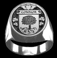 Connor Irish Coat Of Arms Family Crest Mens Sterling Silver Ring