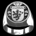 OConnor Kerry Irish Coat Of Arms Family Crest Mens Sterling Silver Ring