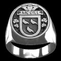 McGill Irish Coat Of Arms Family Crest Mens Sterling Silver Ring