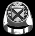 Fitzgerald Irish Coat Of Arms Family Crest Mens Sterling Silver Ring