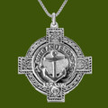 Clark Clan Badge Celtic Cross Stylish Pewter Clan Crest Pendant