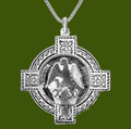 Hay Clan Badge Celtic Cross Stylish Pewter Clan Crest Pendant