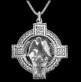 Hay Clan Badge Celtic Cross Sterling Silver Clan Crest Pendant