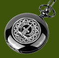 Bell Clan Badge Pewter Clan Crest Black Hunter Pocket Watch