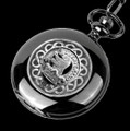 Beveridge Clan Badge Silver Clan Crest Black Hunter Pocket Watch