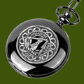 Carmichael Clan Badge Pewter Clan Crest Black Hunter Pocket Watch