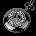 Clelland Clan Badge Silver Clan Crest Black Hunter Pocket Watch