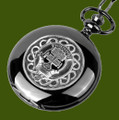 Hamilton Clan Badge Pewter Clan Crest Black Hunter Pocket Watch