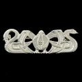 Three Nornes Swan Norse Design Long Sterling Silver Brooch