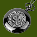 Little Clan Badge Pewter Clan Crest Black Hunter Pocket Watch