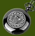 Johnston Caskieben Clan Badge Pewter Clan Crest Black Hunter Pocket Watch