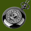 Rose Clan Badge Pewter Clan Crest Black Hunter Pocket Watch