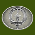 Kirkpatrick Clan Badge Oval Antiqued Mens Stylish Pewter Belt Buckle