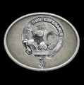 Moncreiffe Clan Badge Oval Antiqued Mens Sterling Silver Belt Buckle