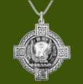Wishart Clan Badge Celtic Cross Stylish Pewter Clan Crest Pendant