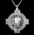 Wishart Clan Badge Celtic Cross Sterling Silver Clan Crest Pendant