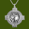 Crawford Clan Badge Celtic Cross Stylish Pewter Clan Crest Pendant