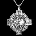Crawford Clan Badge Celtic Cross Sterling Silver Clan Crest Pendant