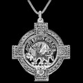 Crichton Clan Badge Celtic Cross Sterling Silver Clan Crest Pendant