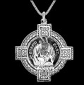 Grant Clan Badge Celtic Cross Sterling Silver Clan Crest Pendant