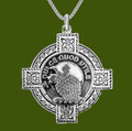 Strang Clan Badge Celtic Cross Stylish Pewter Clan Crest Pendant