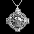 Strang Clan Badge Celtic Cross Sterling Silver Clan Crest Pendant