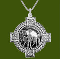 Trotter Clan Badge Celtic Cross Stylish Pewter Clan Crest Pendant