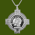 MacAlpine Clan Badge Celtic Cross Stylish Pewter Clan Crest Pendant