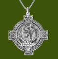 Brown Clan Badge Celtic Cross Stylish Pewter Clan Crest Pendant