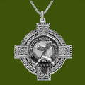 Skene Clan Badge Celtic Cross Stylish Pewter Clan Crest Pendant