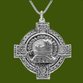 Lockhart Clan Badge Celtic Cross Stylish Pewter Clan Crest Pendant