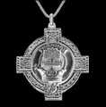 Hamilton Clan Badge Celtic Cross Sterling Silver Clan Crest Pendant