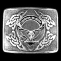 MacKenzie Seaforth Clan Badge Interlace Mens Sterling Silver Kilt Belt Buckle