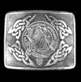 Lyon Clan Badge Interlace Mens Sterling Silver Kilt Belt Buckle