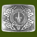 MacAlister Clan Badge Interlace Mens Stylish Pewter Kilt Belt Buckle