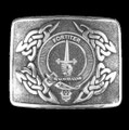 MacAlister Clan Badge Interlace Mens Sterling Silver Kilt Belt Buckle