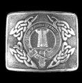 MacCallum Clan Badge Interlace Mens Sterling Silver Kilt Belt Buckle