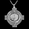 MacAlister Clan Badge Celtic Cross Sterling Silver Clan Crest Pendant